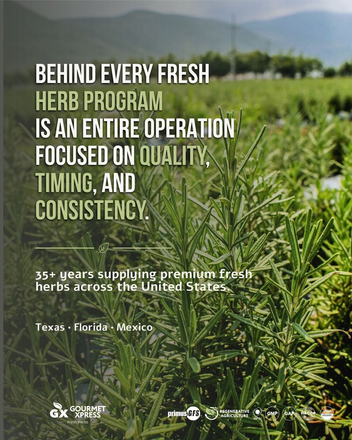 Behind every fresh herb program
