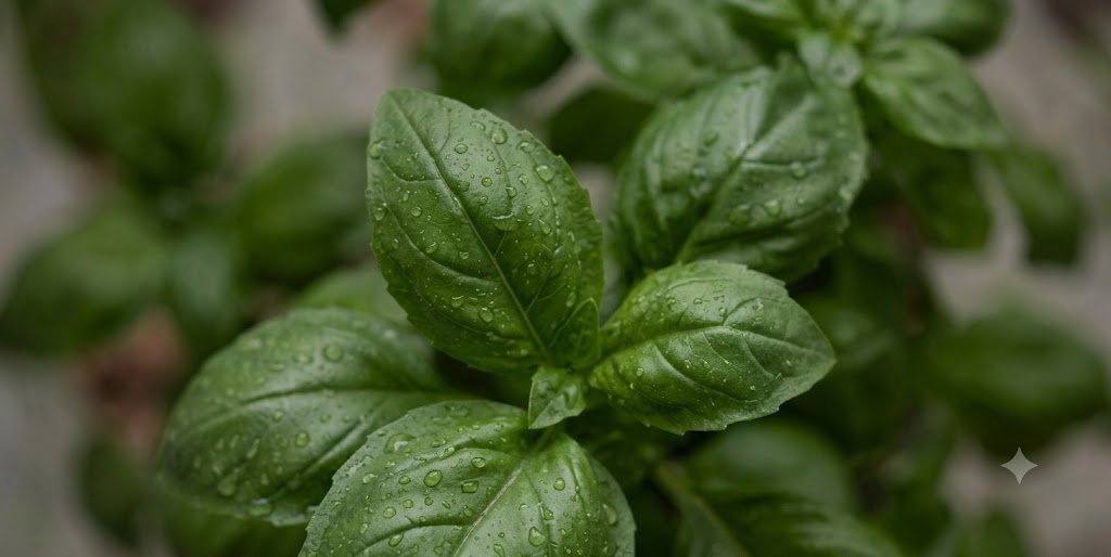 Fresh basil grown under regenerative practices