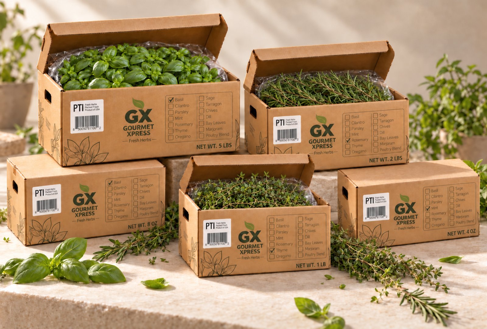 Gourmet Xpress bulk box range with PTI labeling