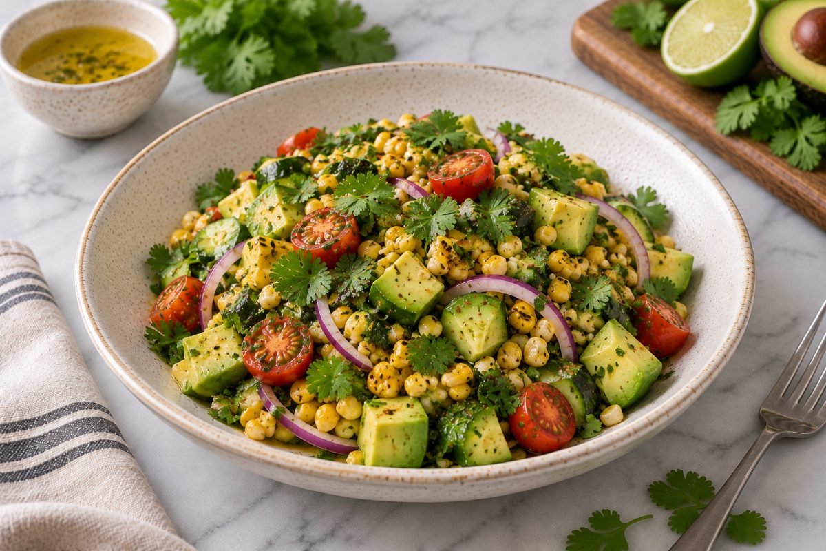 Cilantro, Corn & Avocado Salad