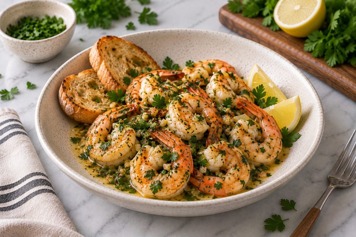 Garlic Butter Shrimp with Parsley