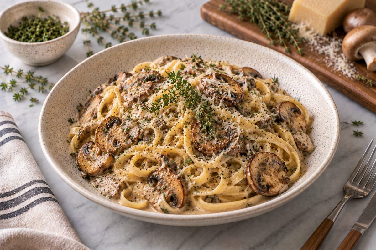 Creamy Mushroom & Thyme Pasta